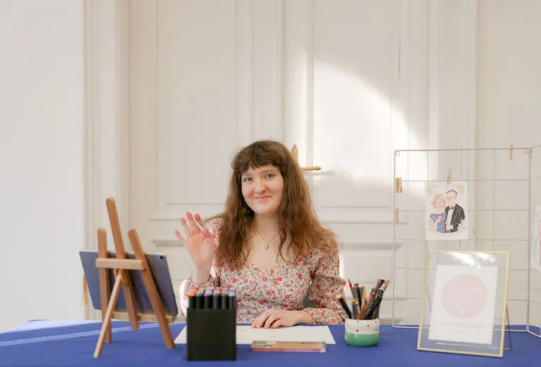 Portret ślubny pary malowany ze zdjęcia - Anna Karwala