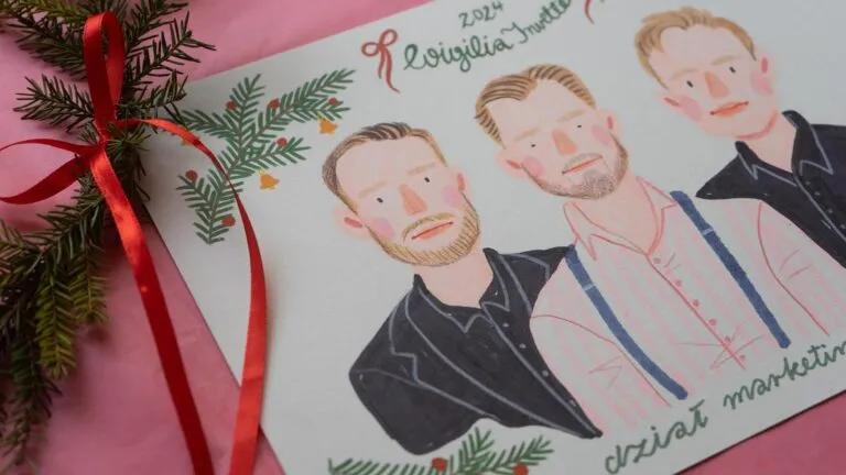 Portrety ślubne ze zdjęcia - autorska ilustracja