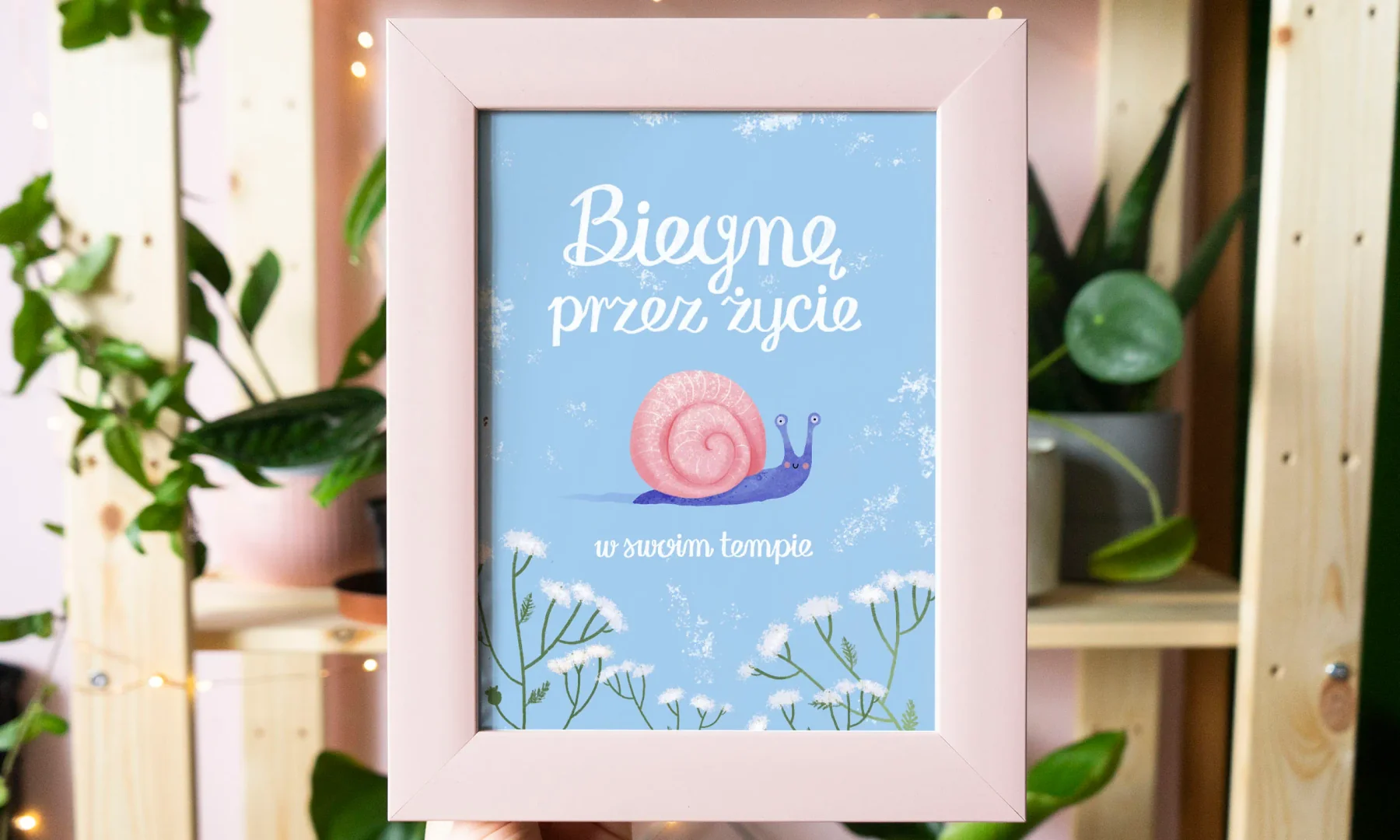 Plakat ilustracyjny Bujnowłosa - Biegnę, autorska ilustracja na ścianę