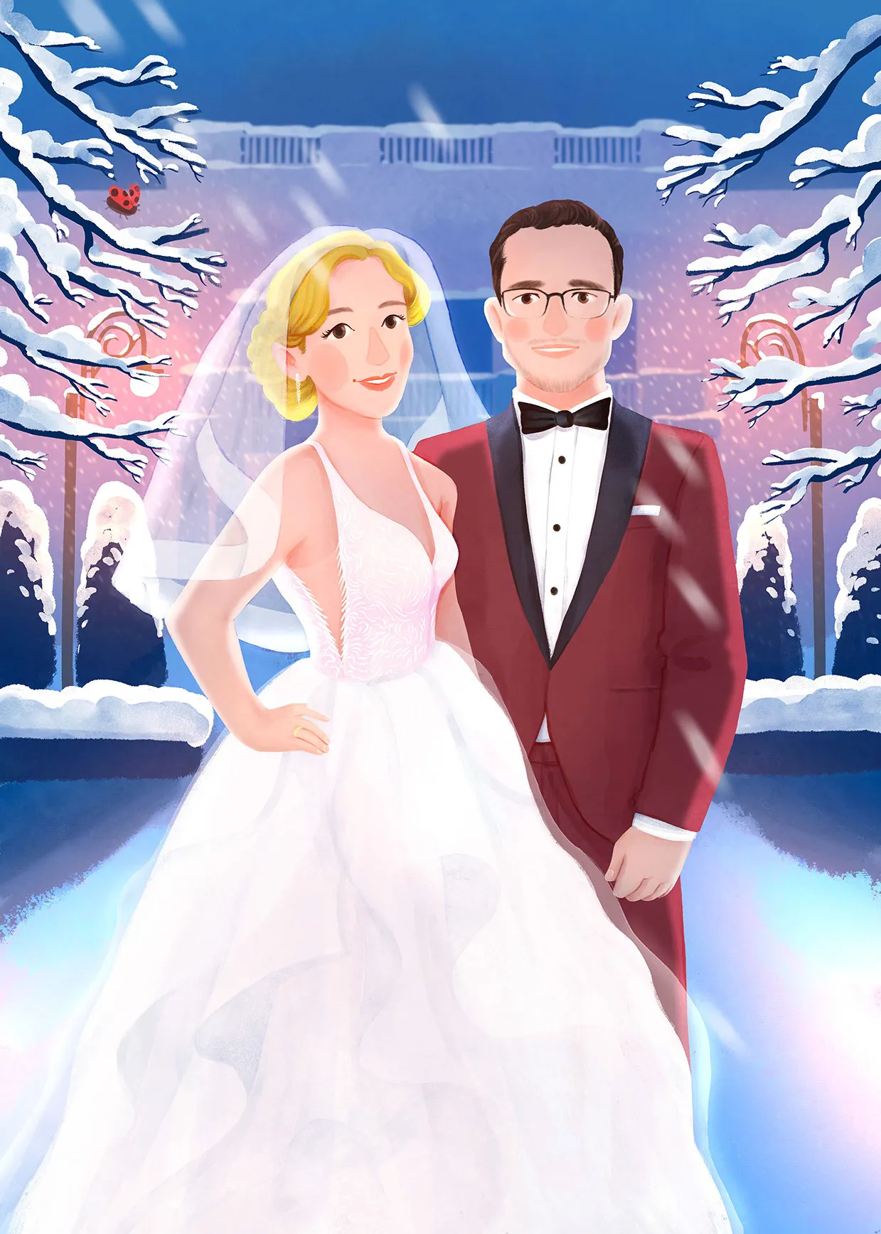 Portret ślubny pary młodej - prezent na rocznicę